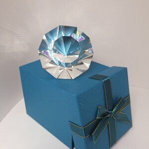 Crystal Glass Diamond Shape Finish Paperweight Home Office School use 2.75 Inch